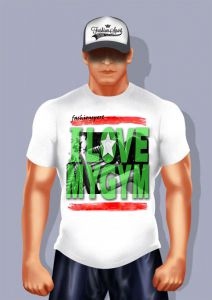 Дизайнерские футболки FS:I Love my GYM(green)