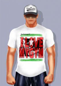 Дизайнерские футболки FS:I Love my GYM (red)