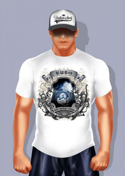 Дизайнерская футболка FS: Гармония силы "Бог хранит бойца" ― FashionSport.ru – коллекция футболок для различных видов спорта.
