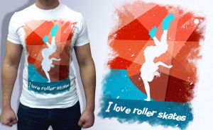Дизайнерские футболки FS: I Love roller skates