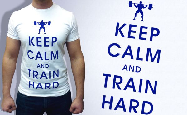 Дизайнерские футболки FS: KEEP CALM and TRAIN HARD ― FashionSport.ru – коллекция футболок для различных видов спорта.